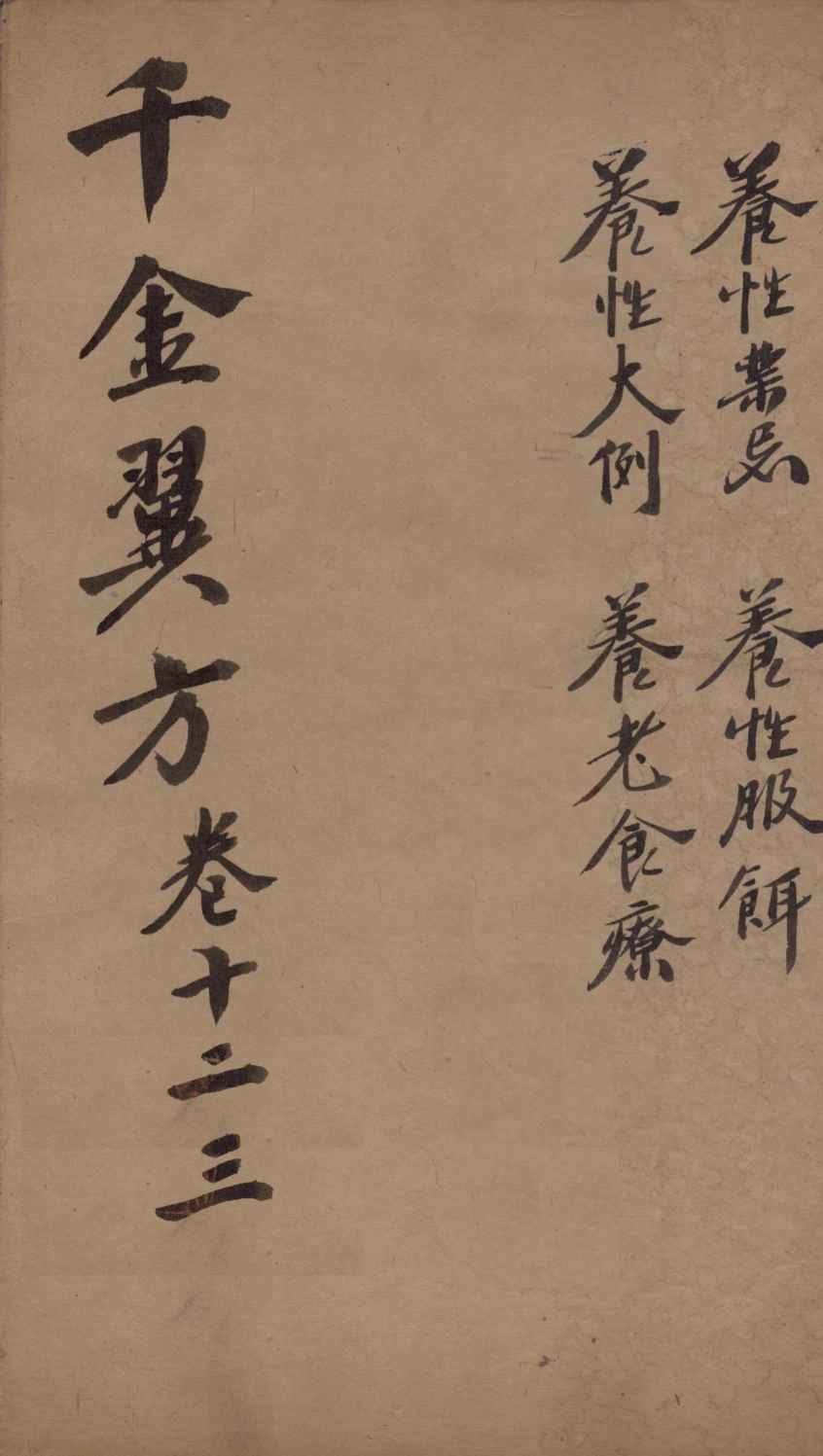 千金翼方  卷十二、十三
